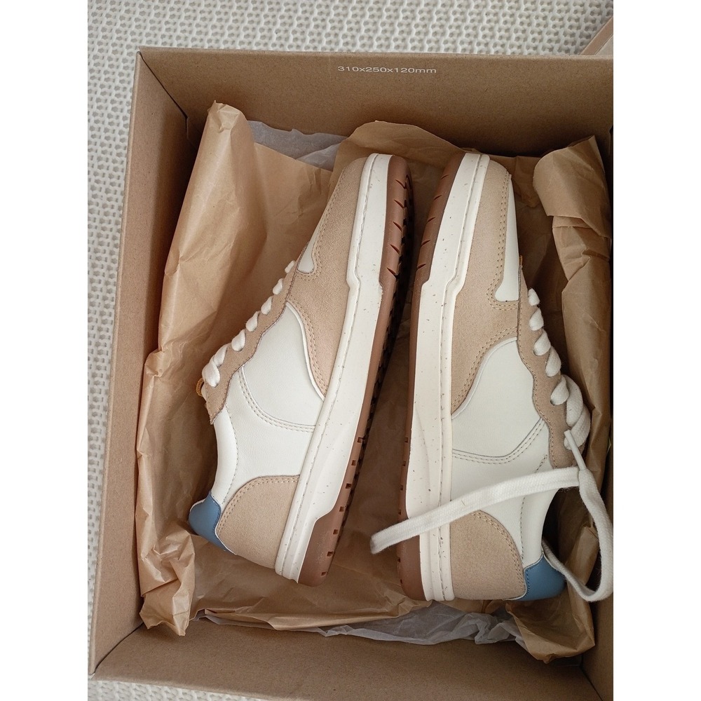 NWT Madewell MWL Court Sneakers Leather Nubuck Suede Tranquil Lake Womens 7 - Picture 6 of 8